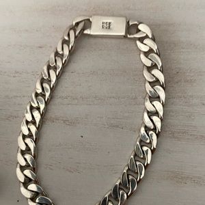 Men silver bracelet